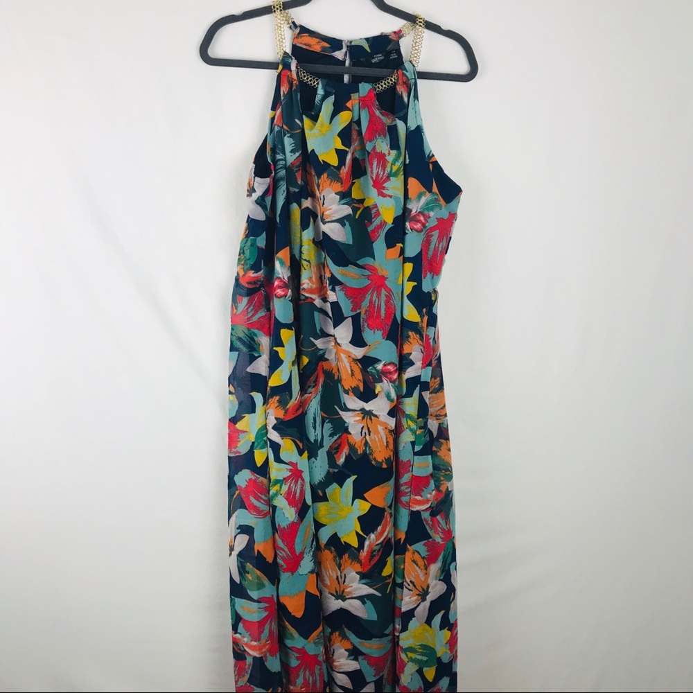 Mlle Gabrielle Colorful Floral Maxi Dress